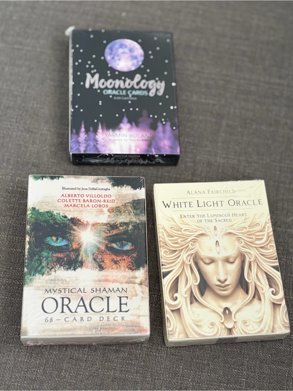 New Sealed Oracle Card Deck Lot of 3 Moonology White Light Mystical Shaman